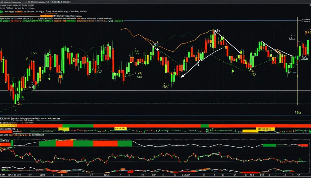 Relative Strength Index on swing trading chart